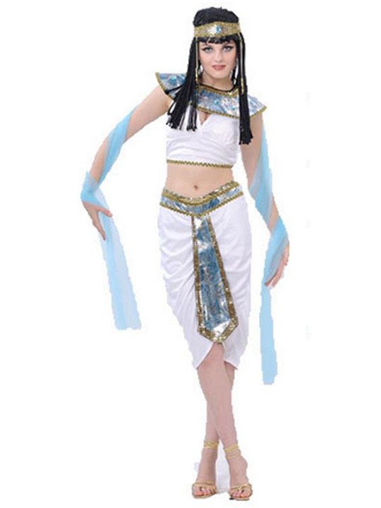 Dia das bruxas Adulto Unisex Rei Egípcio Faraó Real Tutankhamun Rainha Egípcia Cleópatra Novo Fancy Dress Costume Alta Qualidade