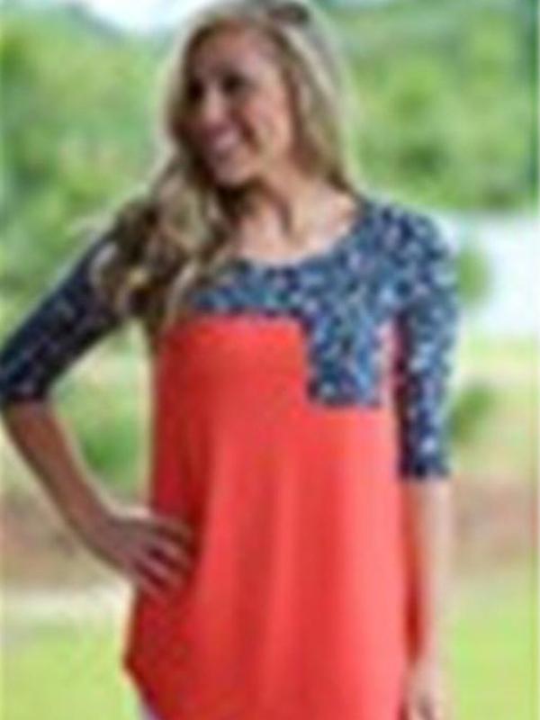 201509 haust kynþokkafullar konur, hlébarða saumblússa, ermar frjálslegur Chiffon boli