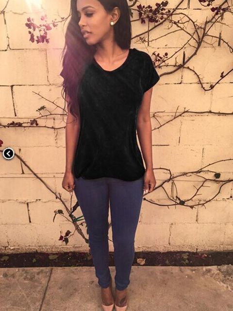 Konur sætur kærasti 3 litir solid litur stuttar ermi uppskera bolur (3 stærð)