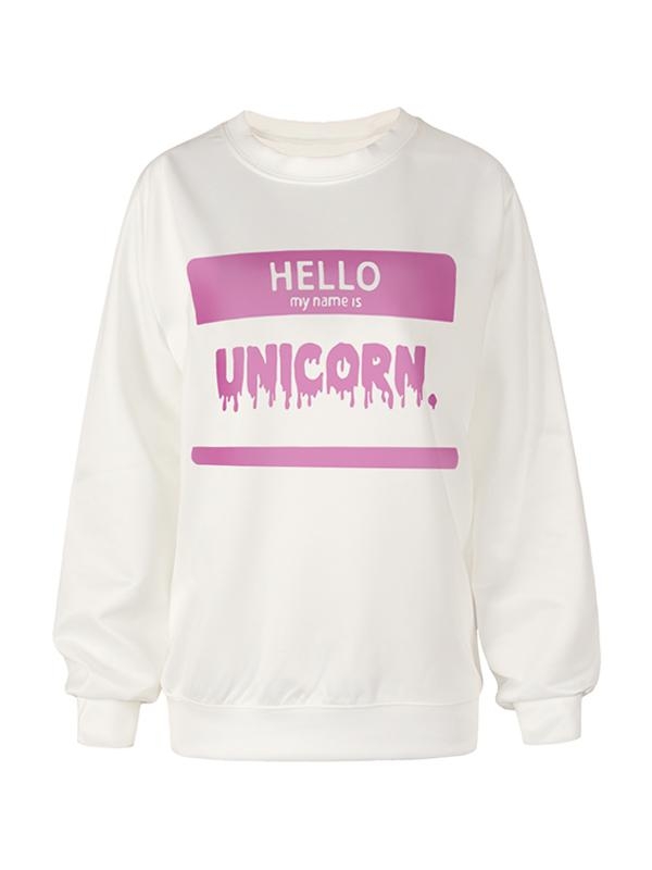 Women Unicorn Beading Hoodies Sweatshirt Pullover Sportswear