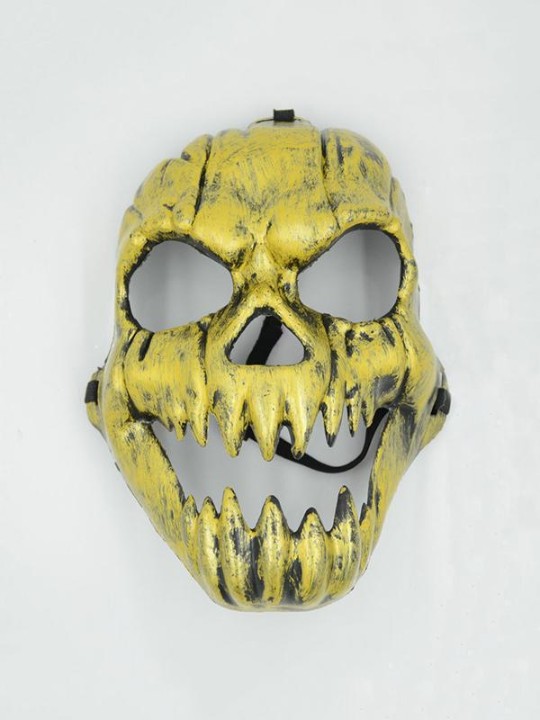 Antique Halloween Decoration Skull Full Face Mask Antic Gold Silver Skull Halloween Mask