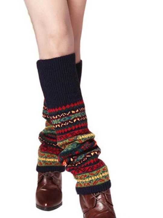 Girl's Japanese Crochet Knitted Jaquard Boot Sockers Leg Warmers Winter Fall Fashion Boot Cover
