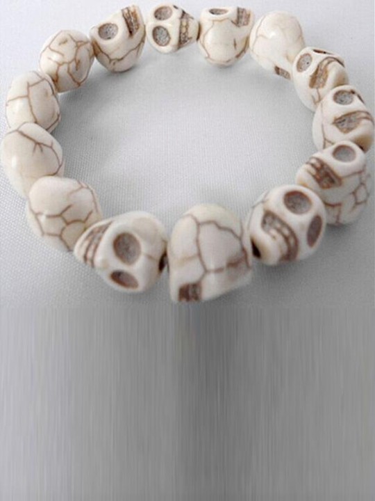New Fashion Natural Stones Skull Bracelet For Man Or Women