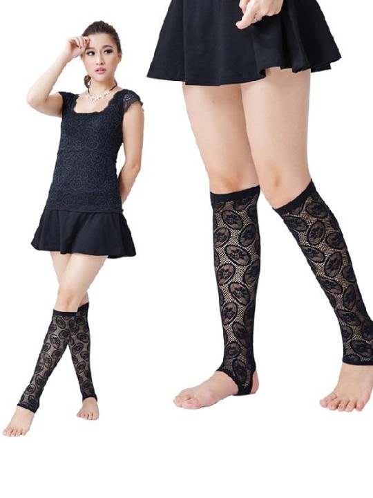 Women's Sweat Lace Cute knitted Slim Socks Leg Warmers Thigh High Socks