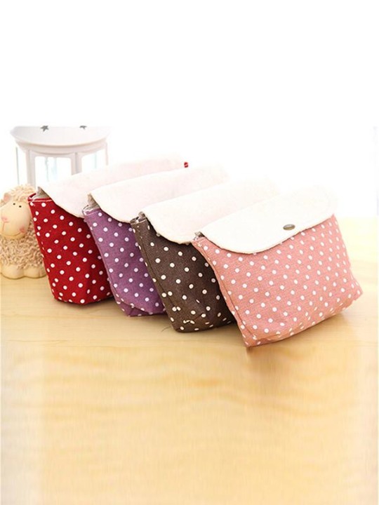 Pellavainen Polka Dot -kosmetiikka -monitoimikytkin