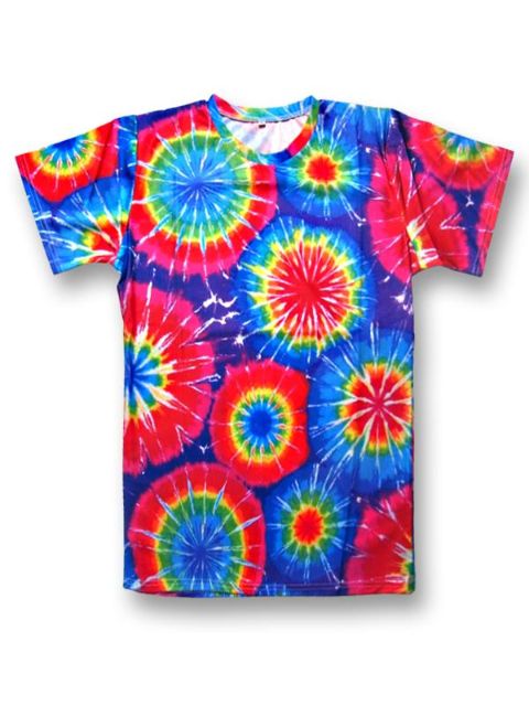 T-shirt à manches courtes en coton décontracté à la mode imprimé 3D des années 60