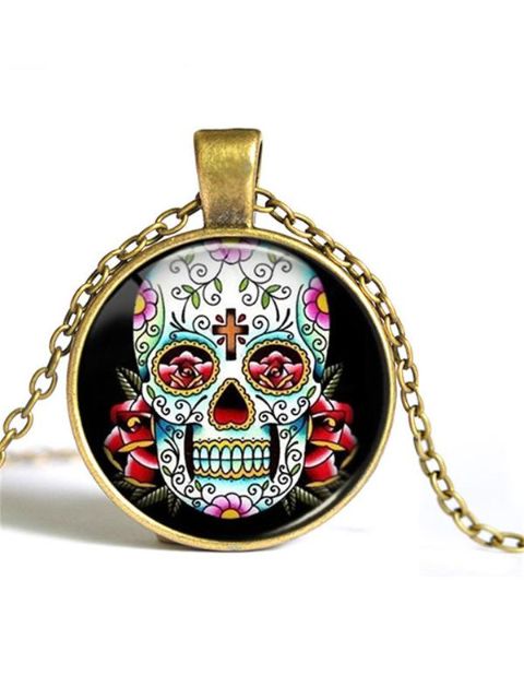 HOT Cool Estilo Gótico Do Punk Street Crânio CADEIA COLAR Alloy &amp; Pendants Colar Moda Jóias Desgaste Do Clube