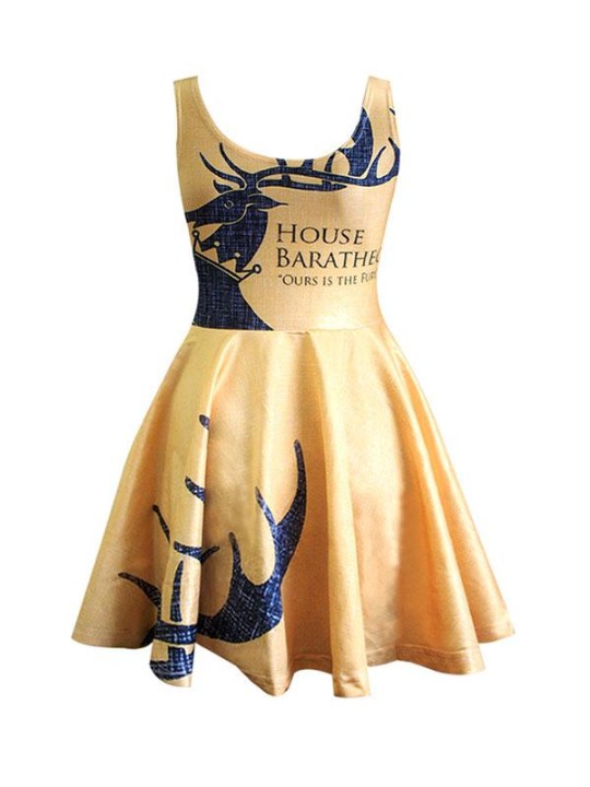 Game of Thrones inspirerade 9 heraldrys Skridsklänningar för digitala tryck Vintage Ball Party Dresses