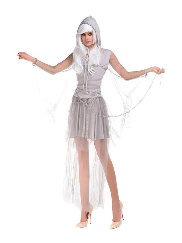 White Halloween Women White Haunting Beauty Cosplay  Fancy Dress Pirate Treasure Outfit