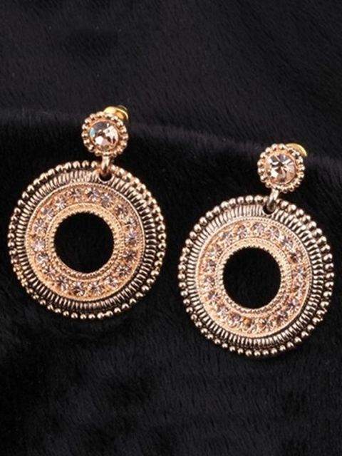 New Casual Retro Crochet Rhinestone Ear Stud Earrings