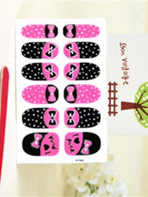 Ný DIY DIY skapandi Bower límmiði Nail Art Decals Nails Wraps Nail Tools Manicure