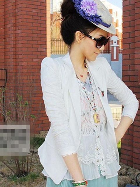 Kvinnors heta mode spets Hallow Out Cover Up Sexig blus solskydds topp outwear