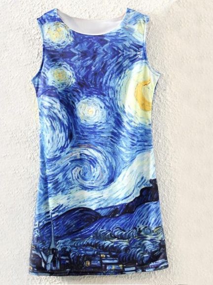 Style d&#39;été Femmes Mode Sans Manches Nuit Étoilée Imprimé 3D Chemisier Chemise Gilet Débardeurs