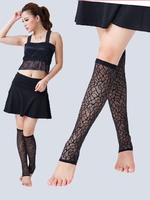 Svitablúndur kvenna sætar prjónaðar grannir sokkar Legghitarar Háir sokkar á læri