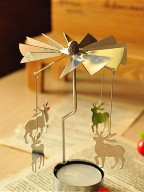 Bougeoirs romantiques porte tournante moulin à vent Rotation chandelier bougeoir bougie thé lumière titulaire vacances en gros