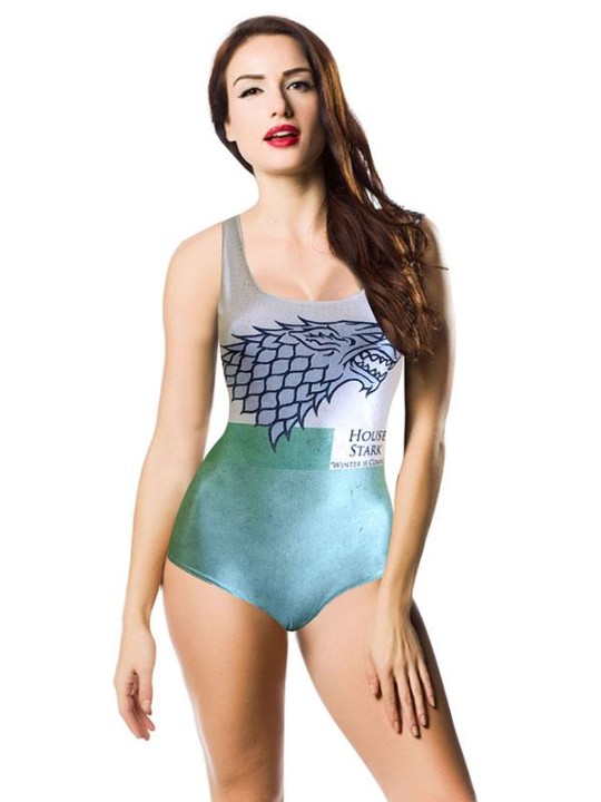Konutíska Gæðastafræn prentun Game of Thrones Stark Romper Teddy Monokini sundföt sundföt