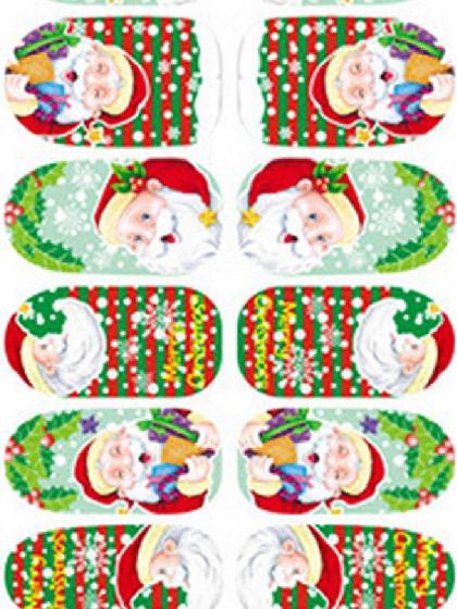 Natal Noctilucous Prego Decalques Adesivos Acessórios Nail Polish Stickers Manicure