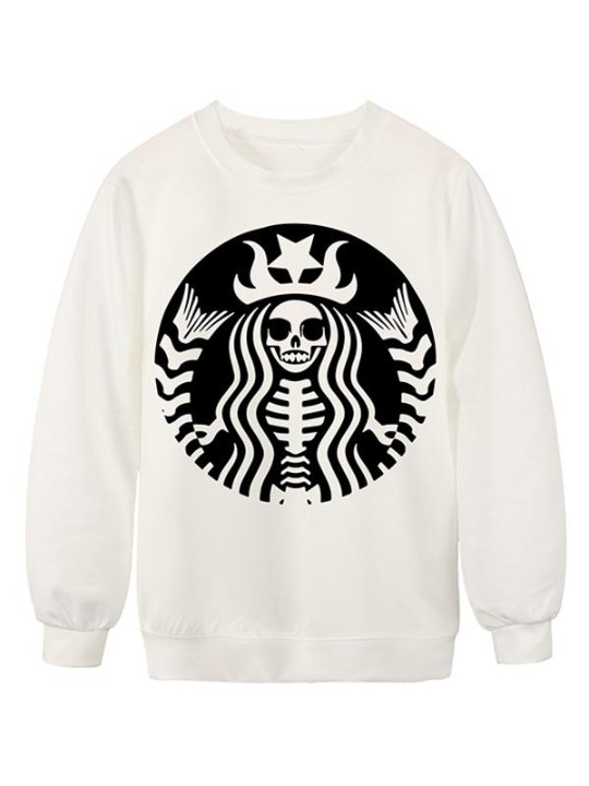 Starbucks Beading Hupparit Villapaita Naisten urheiluvaatteet