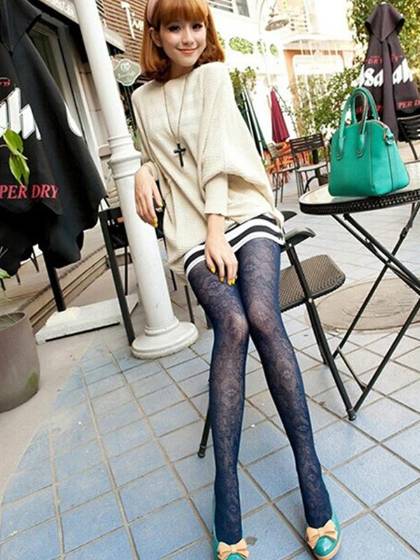 Hot Autumn Fashion Lolita Retro Süße Prinzessin Spitze Strumpfhosen Vertikale dünne Abschnitt Strümpfe