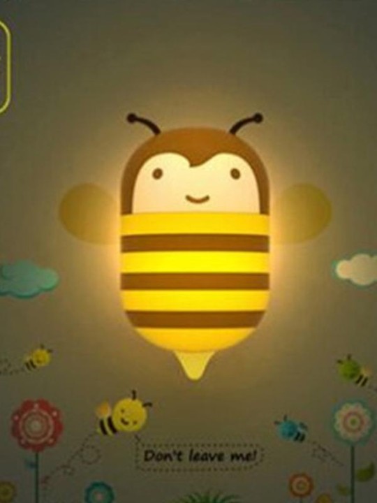 Bricolage autocollant mural papier peint chambre d&#39;enfants 3D applique murale contrôle de la lumière Induction veilleuse décor à la maison