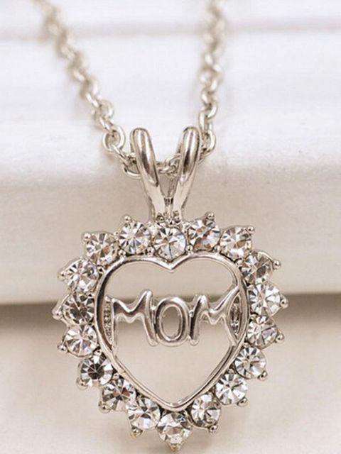 2015 novo elemento coração de cristal em forma de mãe colar presente do dia das mães