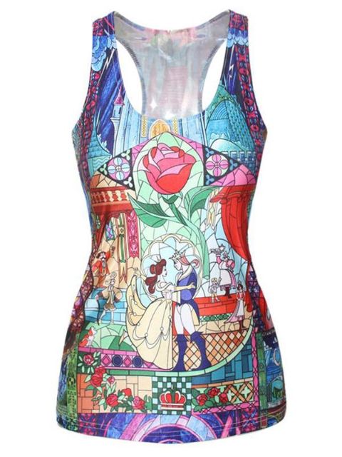 Kvinnas modevärja Digital Print Tank Top Sommart-shirt