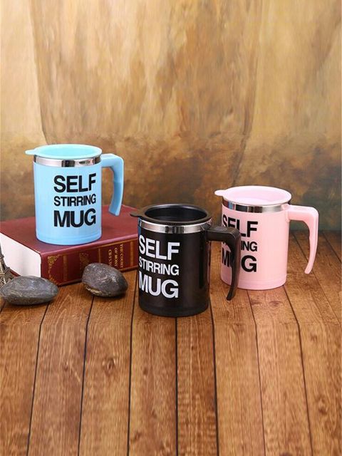 Tricolor elektrisk blandekop rustfrit stål liner krus doven automatisk kop