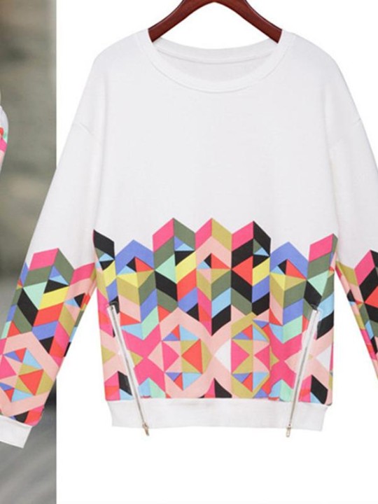 Frauen Plus Size Langarm-Shirt Pullover Korean Fashion Tops Bluse Sweatshirt