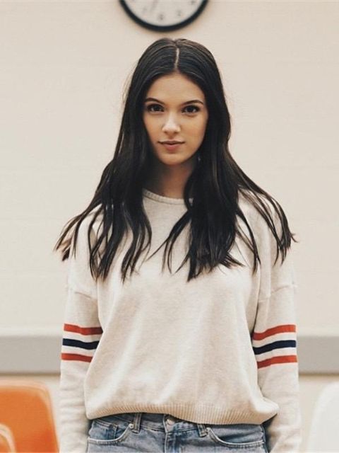 Mulheres Moda Hot Design Simples Rodada Neck Strip Sleeve Sweaters