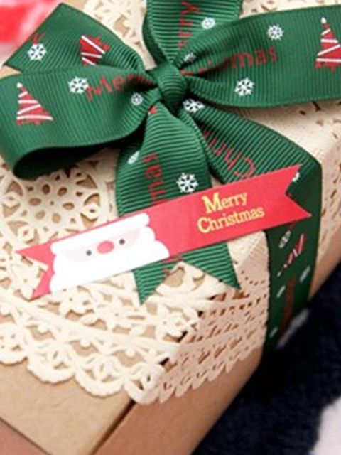 Christmas Stickers Santa Snowman Print Flag Shape Sealing Stickers Cupcake Decoration Toothpick stickers