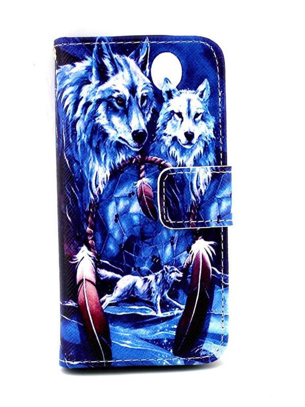 Caso simple del iPhone 6 de la moda cubierta del tirón del tenedor del teléfono Titular de la tarjeta colorida de la cartera de la impresión