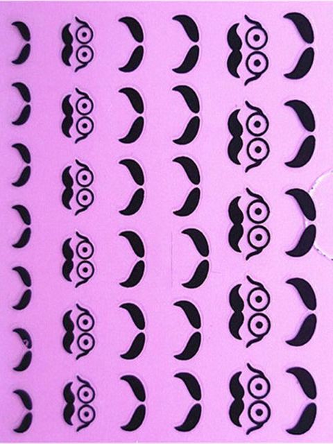 Barbe noire Nail Decals Stickers Accessoires Nail Polish Stickers Manucure