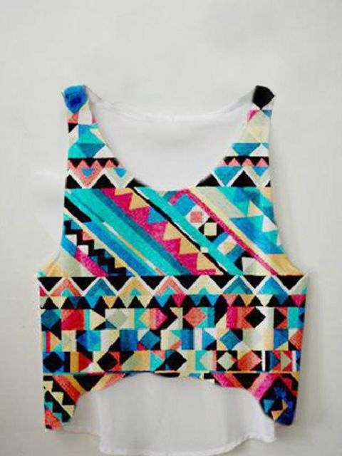 Mode Sommer Kurz Crop Tops Frauen 3D Digital Gedruckte Weste