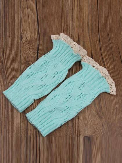 Moniväriset polvikorkeat sukat pitsiset napit jalkojenlämmittimet talvisyksy muoti japanilainen muoti