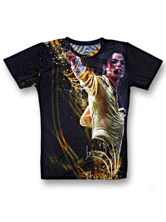 Tíska Michael Jackson Karakter stuttermabolur Frjálslegur O háls bolir TShirt bolir Teig