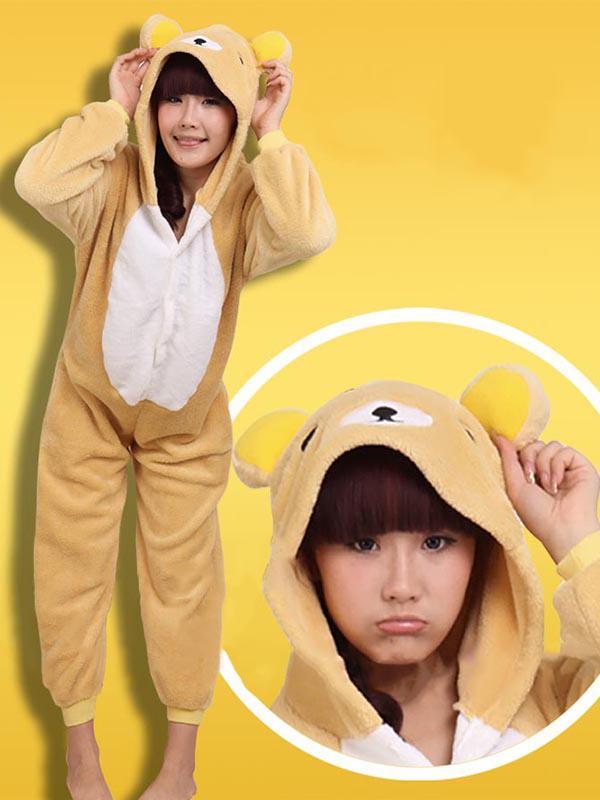 Halloween partý Unisex fullorðinn vetur heitt sætur björn Kigurumi náttföt Anime teiknimynd Cosplay búningur svefnfatnaður svefnfatnaður