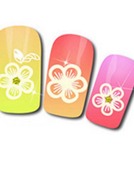 Pegatinas de uñas de colores florales Pegatinas Accesorios Pegatinas de esmalte de uñas Manicura
