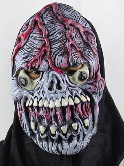2015 New Arrival Fashion Halloween Party Burst Skull Props Soft Terriable Horror Ghost Mask High-grade