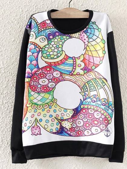 Ný heit sala hlýr kóreskur stíll Konur mála prentun frjálslegur laus langur ermi kápu tísku jakka