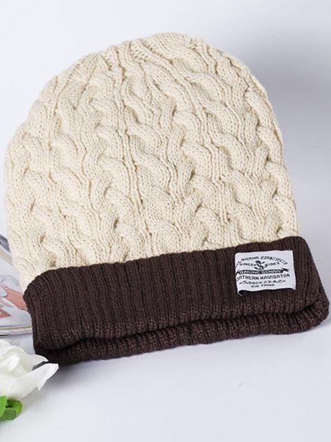 Twist Bonnet en laine Bonnet tricoté Bonnet souple Bonnet Gorros Bonnet Chunky Baggy Bonnet chaud