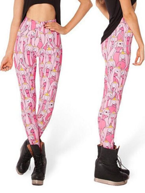 New Fashion Trendy 3D das mulheres dos desenhos animados Print Adventure Time Casual Leggings Pants