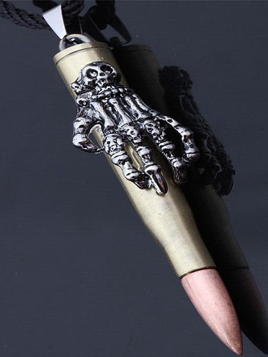 Punk Estilo Gótico Rua Crânio Mão Pingente De Couro Strap Colar Moda Jóias Desgaste Do Clube