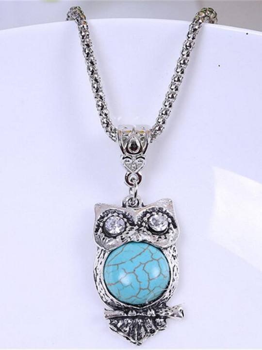 Tíska fegurð vintage Owl álfelgur hálsmen skartgripir fylgihlutir