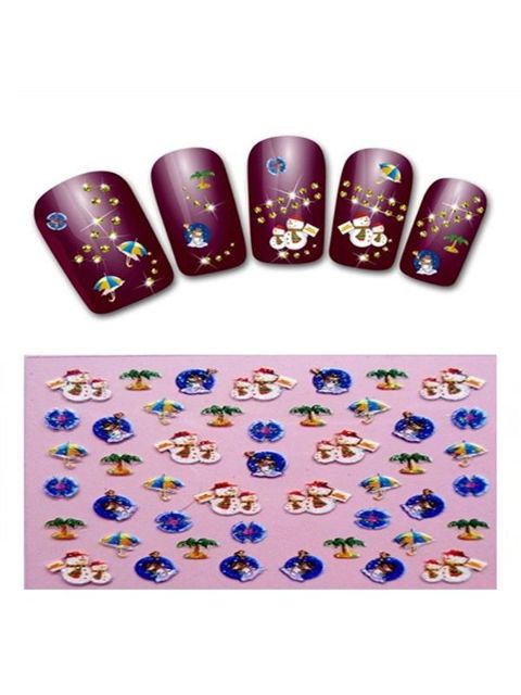 New Nail Art Stickers Decal Christmas Snowman / Umbrella / Tree Pattern 3D Nail Sticker French Manicure DIY Tools