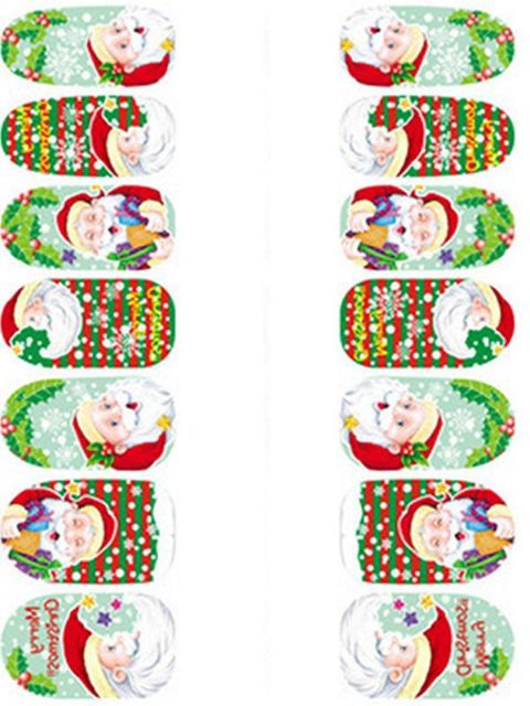 Calcomanías de uñas Noctilucous de Navidad Pegatinas Accesorios Pegatinas de esmalte de uñas Manicura