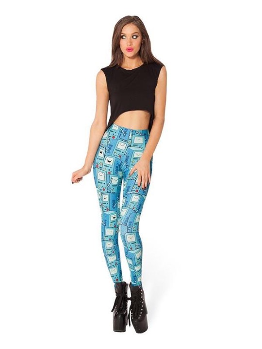 Femmes nouvelle mode 3D dessin animé impression aventure temps impression numérique Leggings pantalons collants