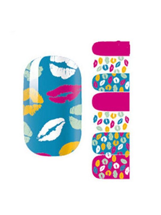 Lèvres des femmes DIY Sticker Nail Art Stickers Nails Wraps Nail Tools Manucure