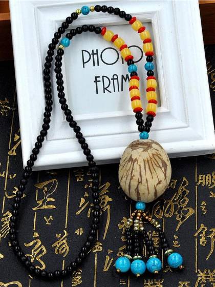 Uusi muoti Vintage National Bodhi riipus kaulakoru koristelu käsi koruja