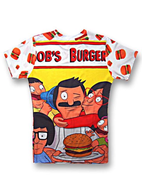 Fashion Hot 3D Print Bob's Burger Casual Cotton Short Sleeves T-shirt Tops Tees