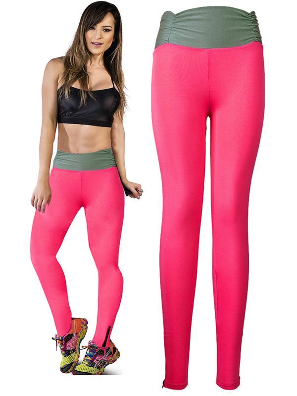 TÍMA KVENNA Tíska kvenna jógaíþróttir frjálslegur spandex bómull háþrýsti íþrótta leggings